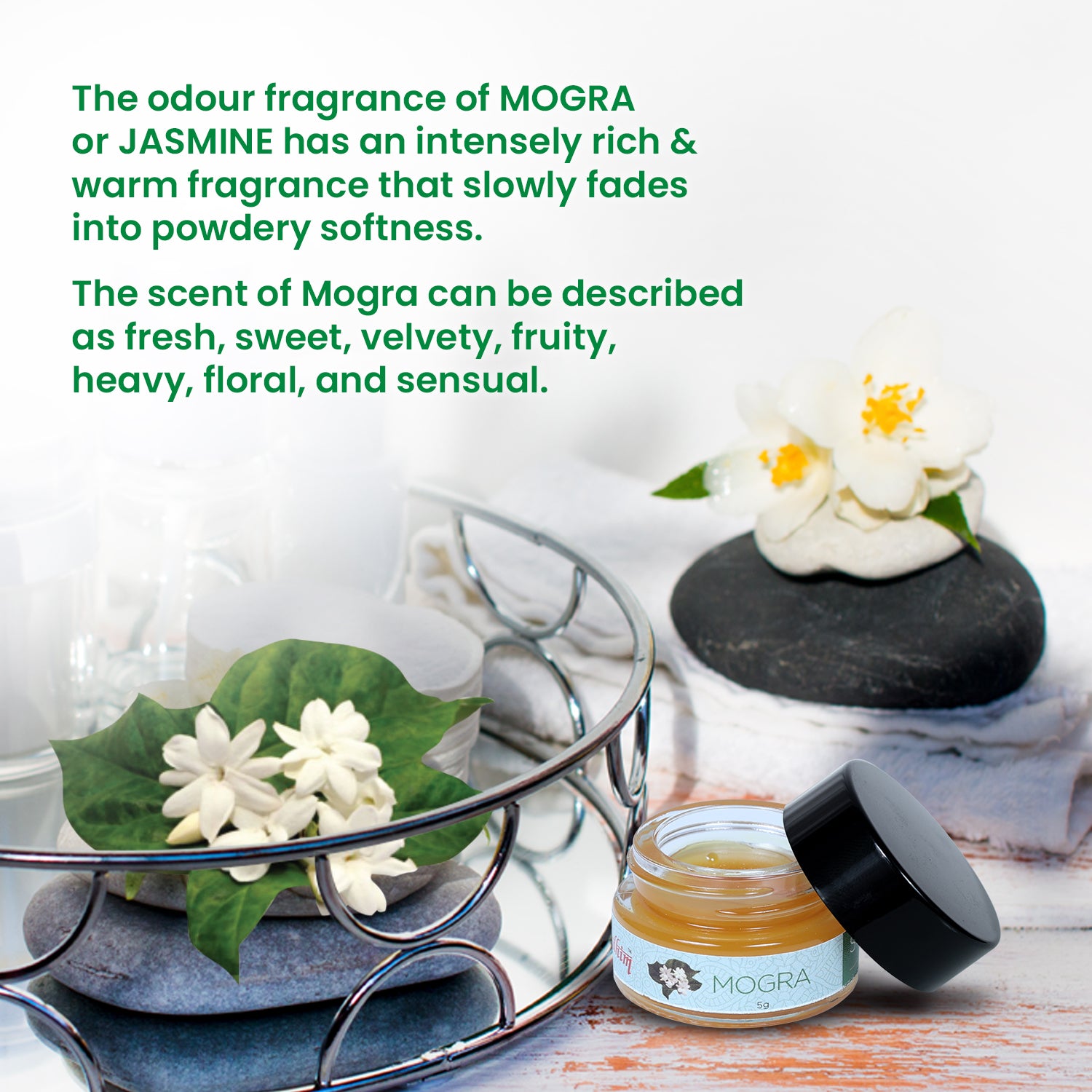 Solid Wax Perfume Mogra Fragrance - 5gms