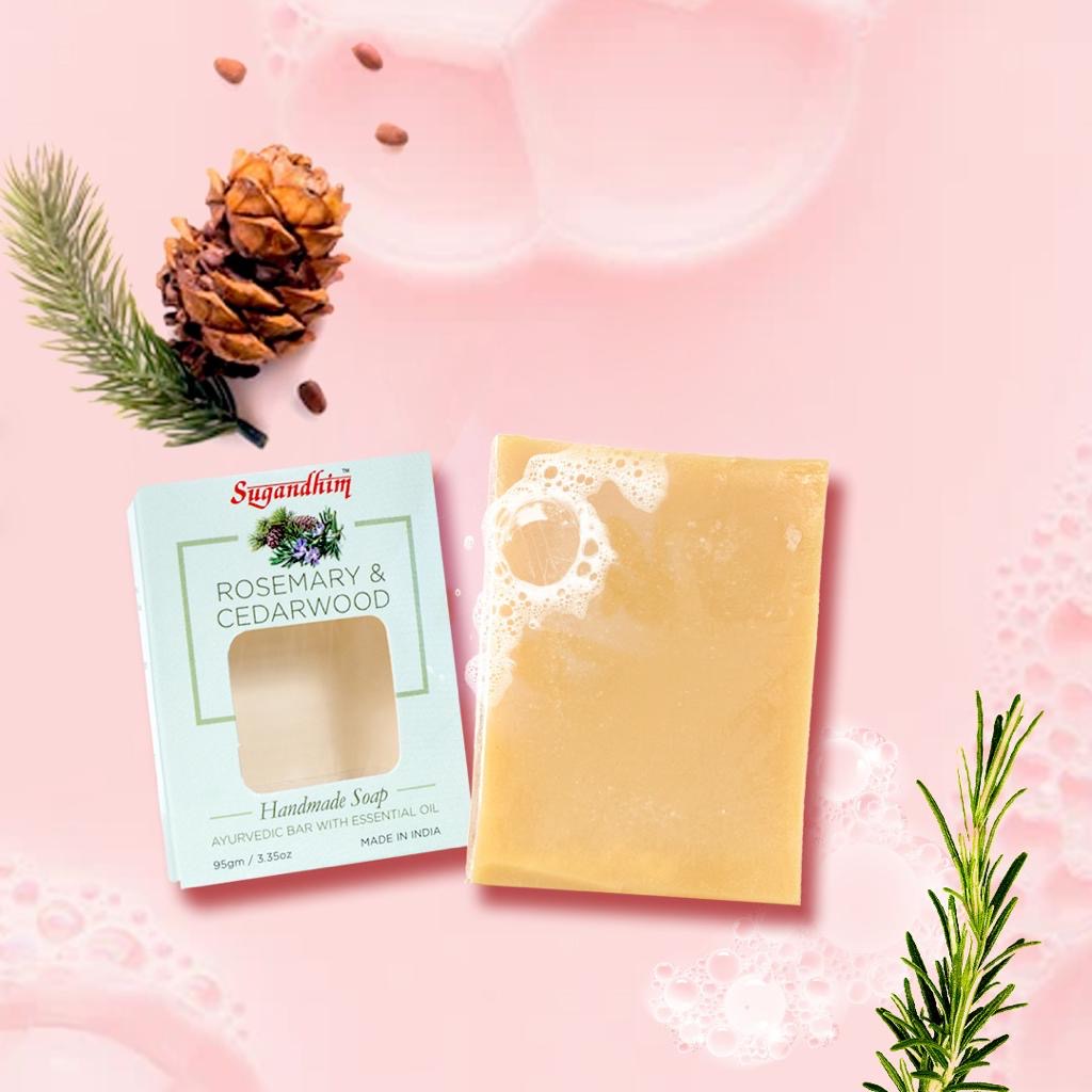 Handmade Soap Rosemary Cedarwood - 95gms