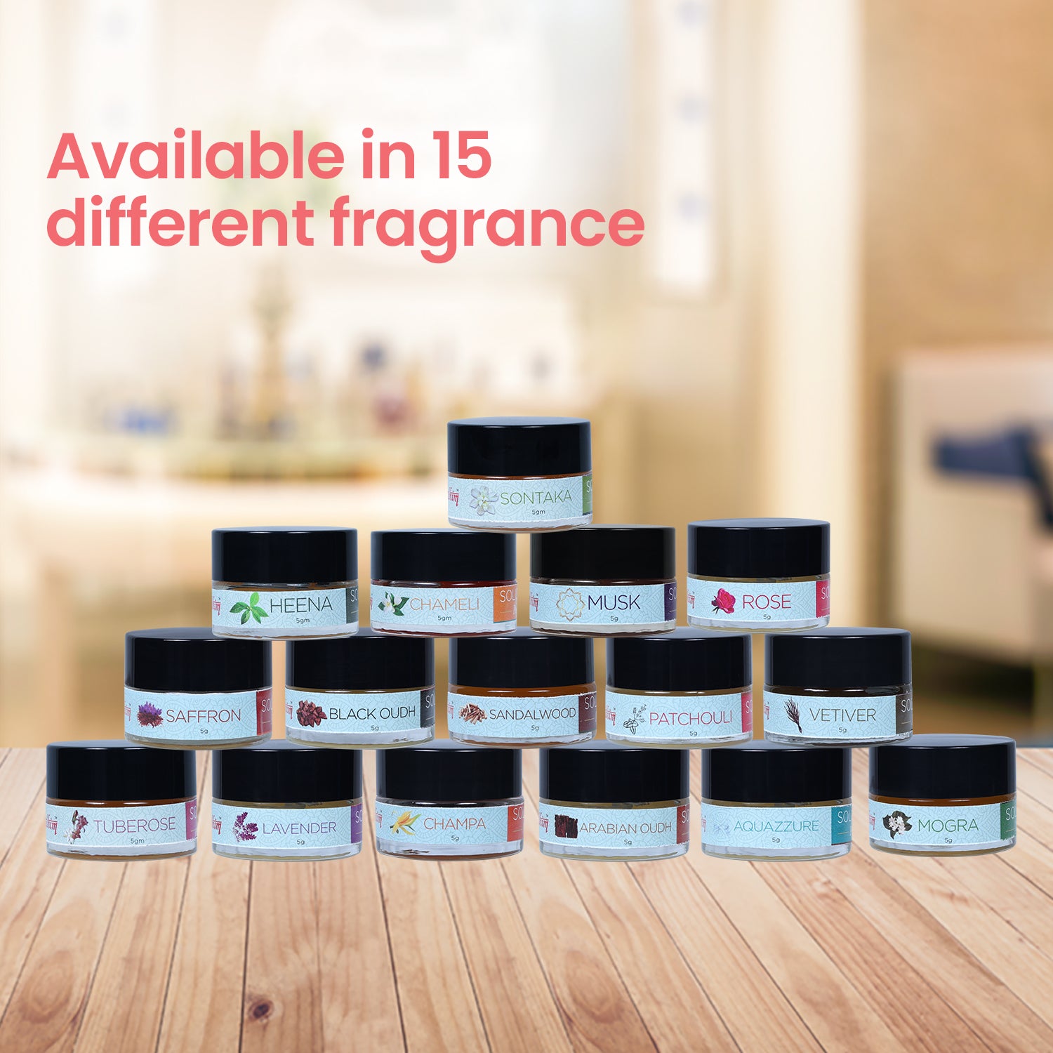 Solid Wax Perfume Tuberose Fragrance - 5gms