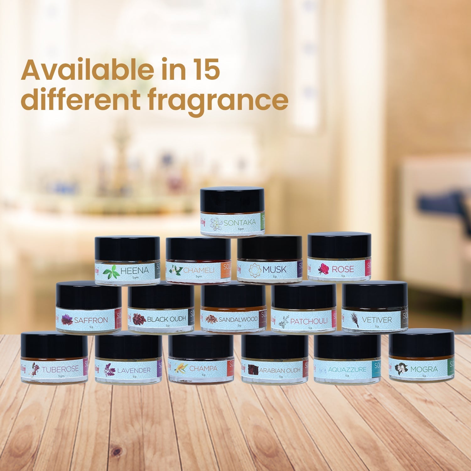 Solid Wax Perfume Arabian Oudh Fragrance - 5gms