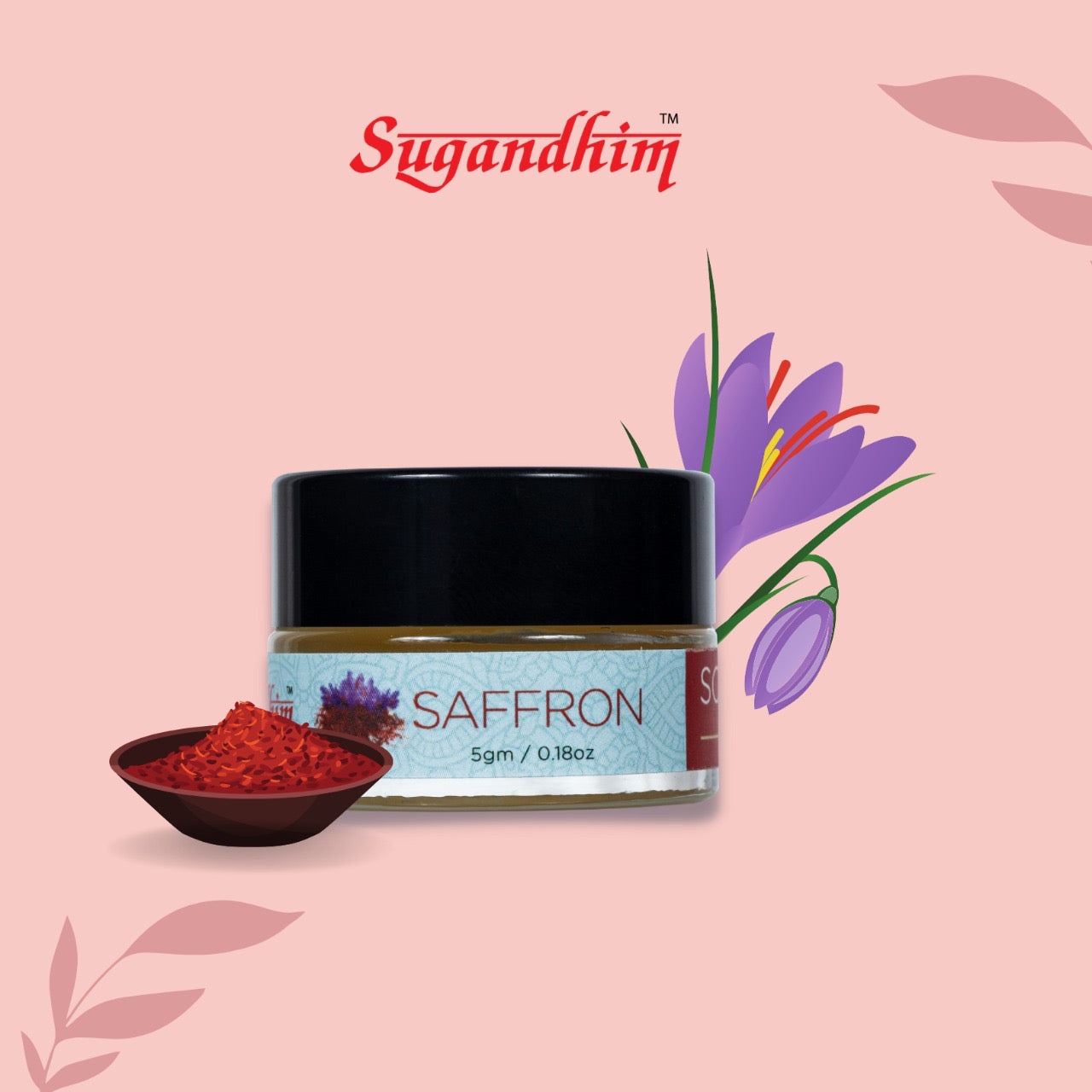 Solid Wax Perfume Saffron Fragrance - 5gms