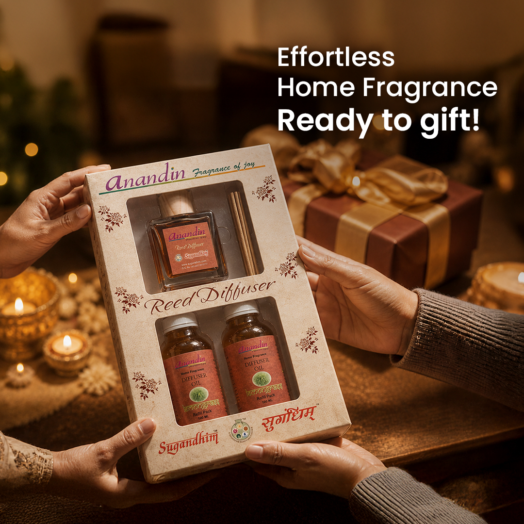Anandin Reed Diffuser - Lemongrass Fragrance - 200ml + 10 Sticks