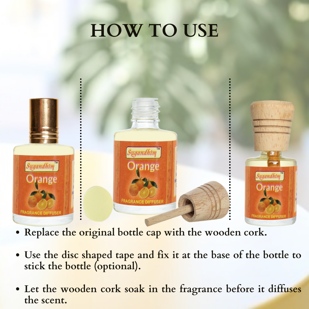 Fragrance Diffuser - Sandal, Blaze & Orange - 10mlX3