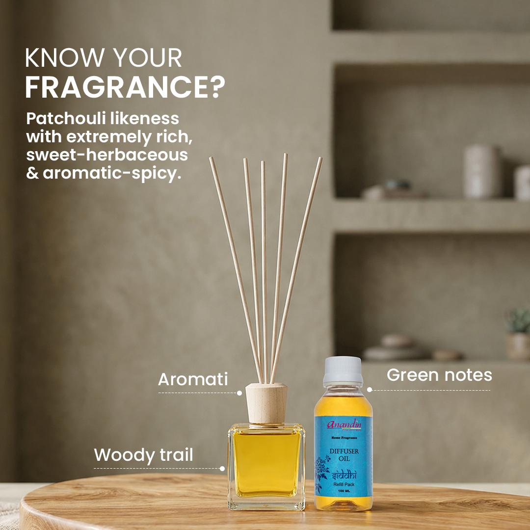 Anandin Reed Diffuser - Siddhi/Charisma Fragrance - 200ml+10Sticks