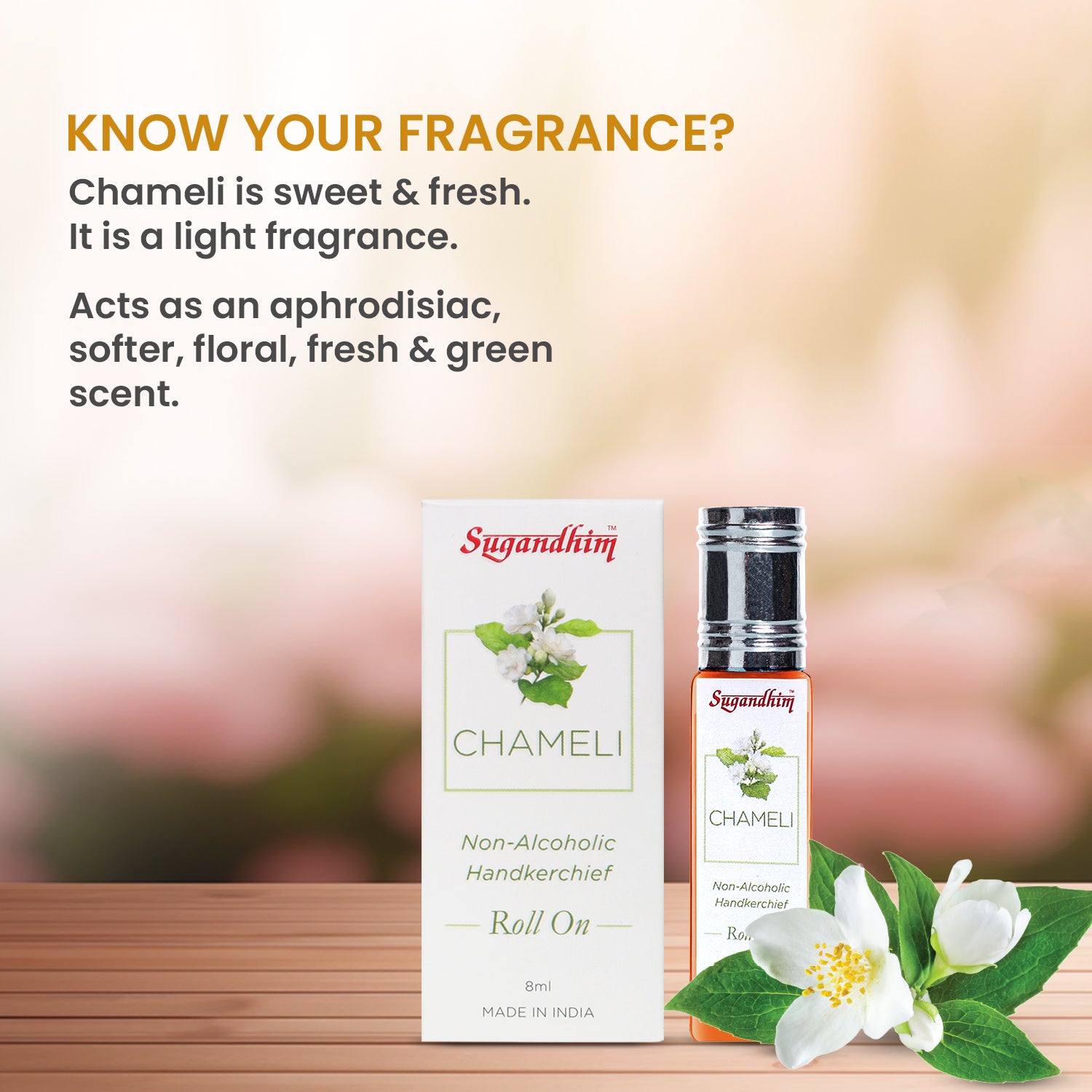 Handkerchief Roll-on Chameli - 8ml