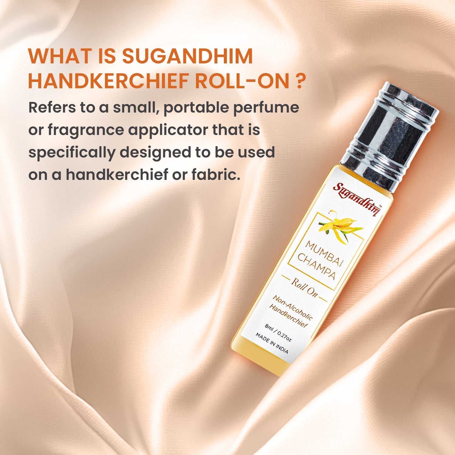 Handkerchief Roll-on Mumbai Champa/Chafa - 8ml