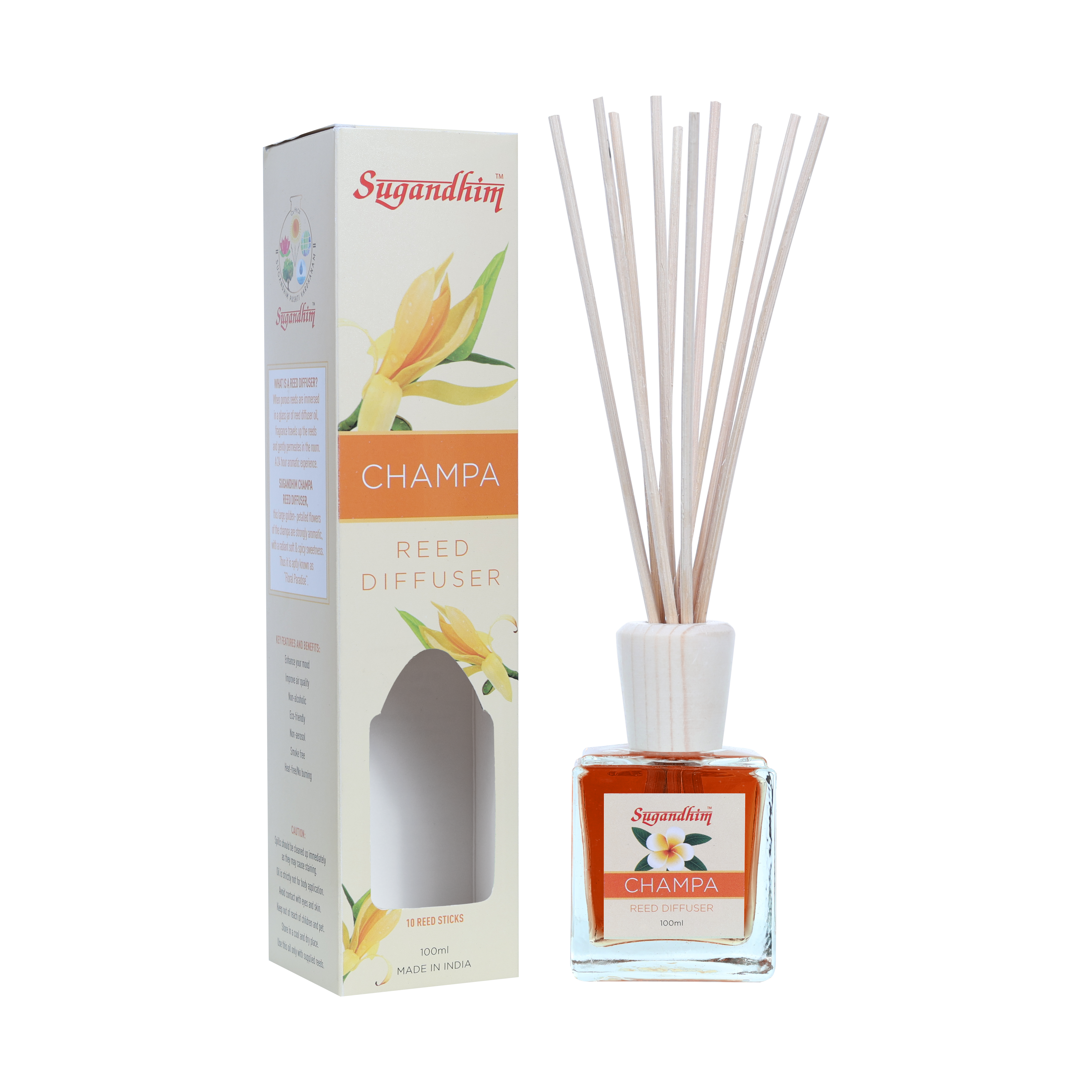 Reed Diffuser Champa - 100ml + 5 Sticks