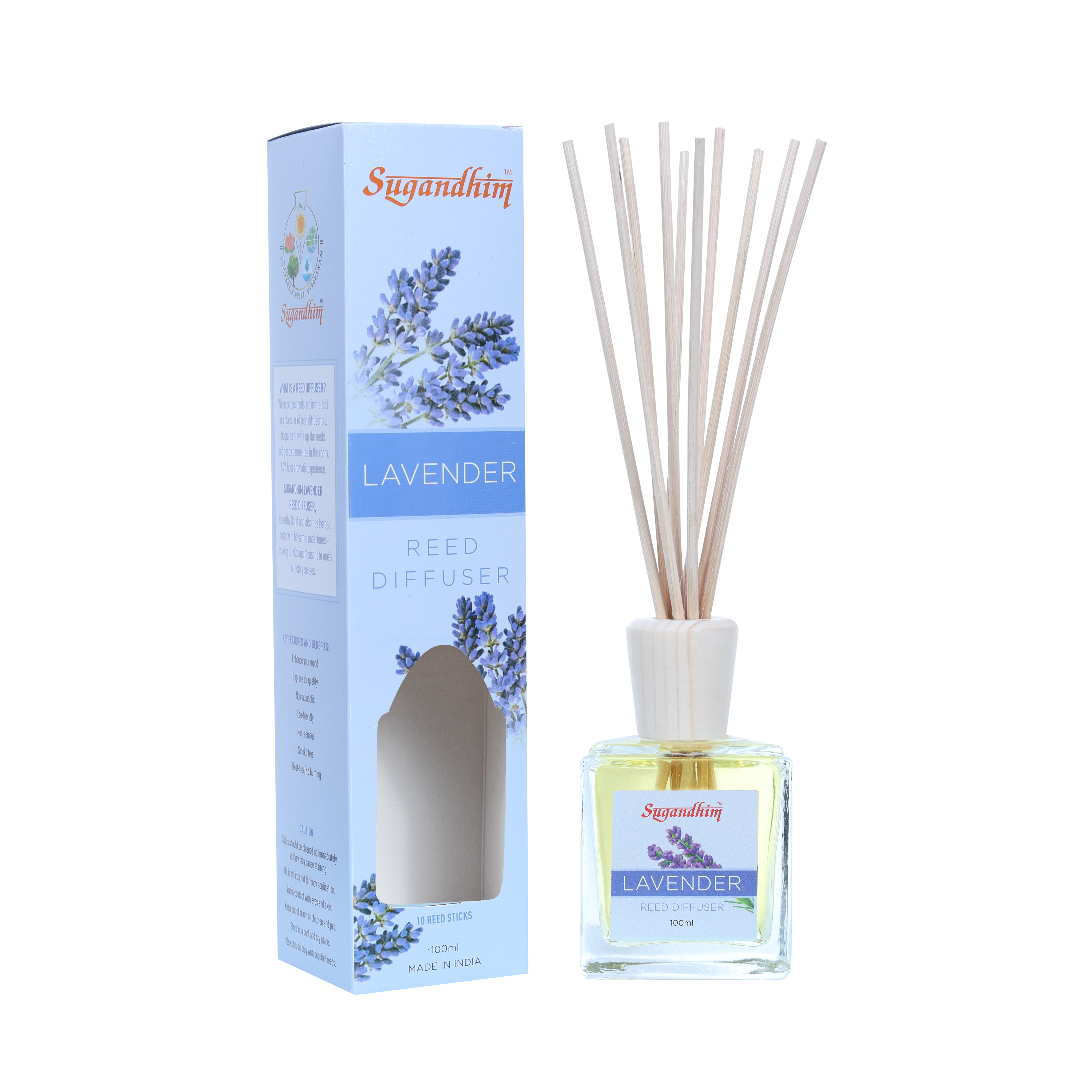 Reed Diffuser Lavender - 100ml + 5 Sticks
