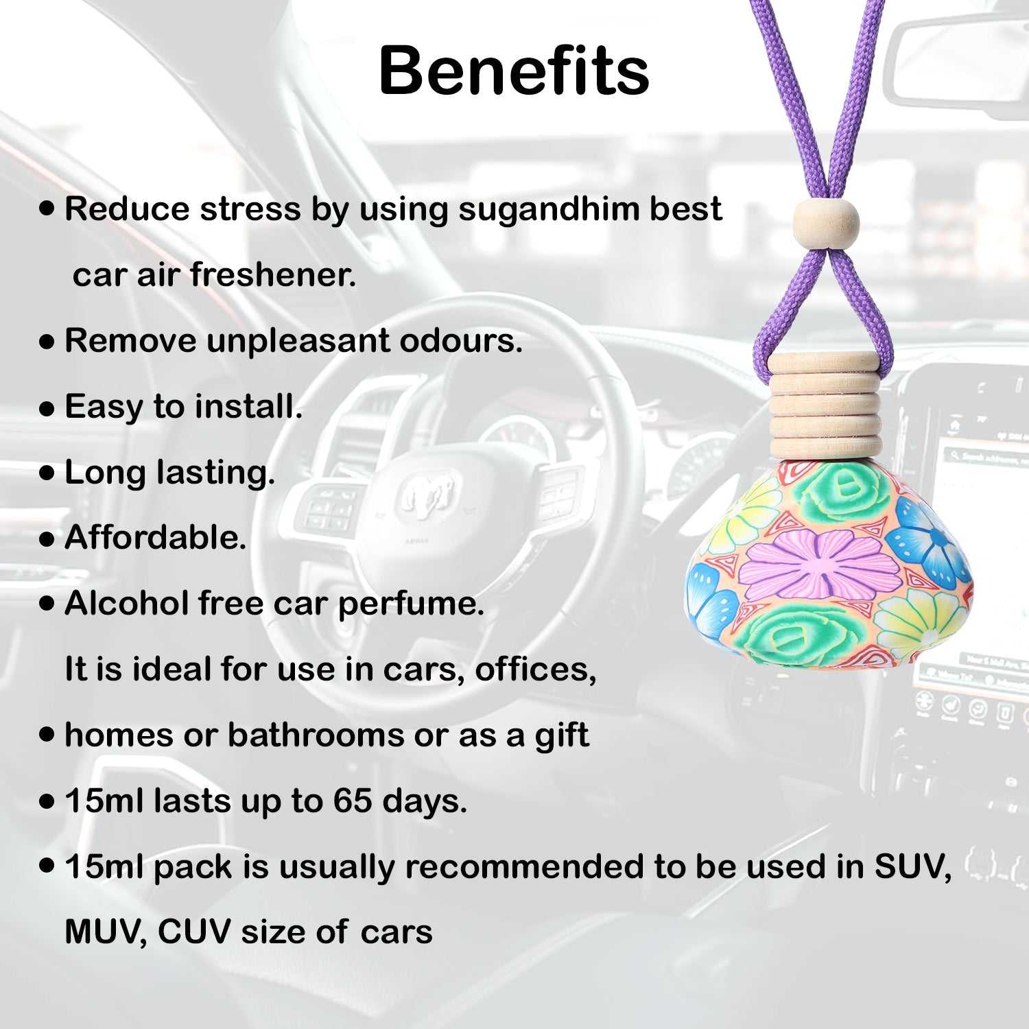 Mahak Lavender Car Fragrance - 15 ml