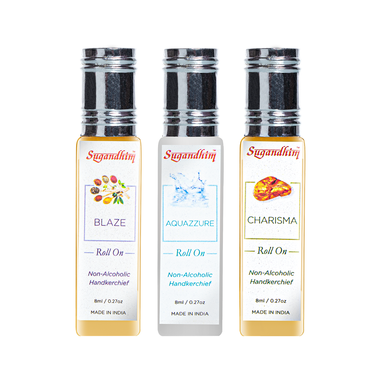 Roll-on Attar/Ittar - Blaze, Aquazzure & Charisma