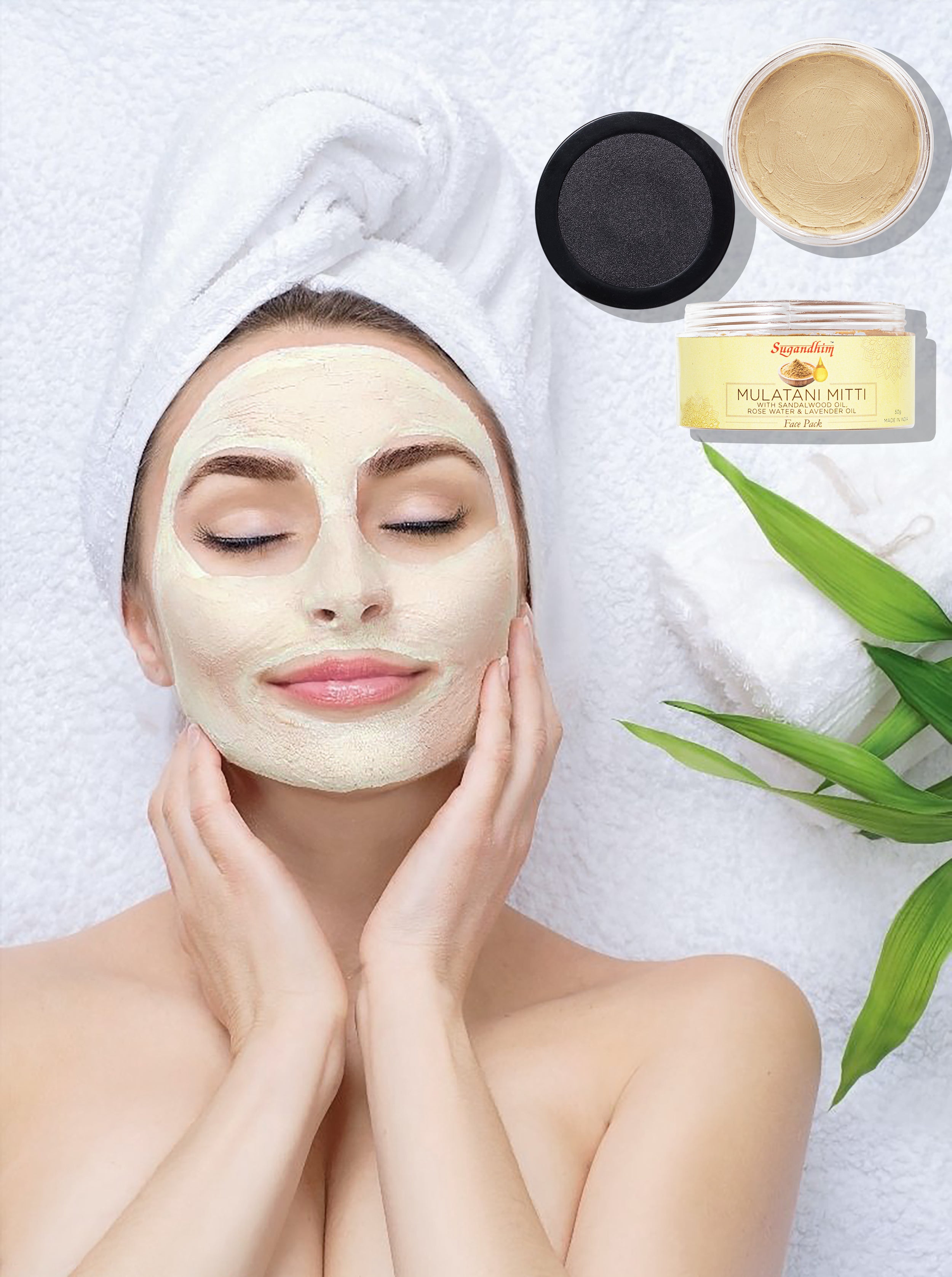 Face Cleansing - Multani Mitti Pack, Sand Pack & Rose Water Spray - 50gmsX2 & 100mlX1