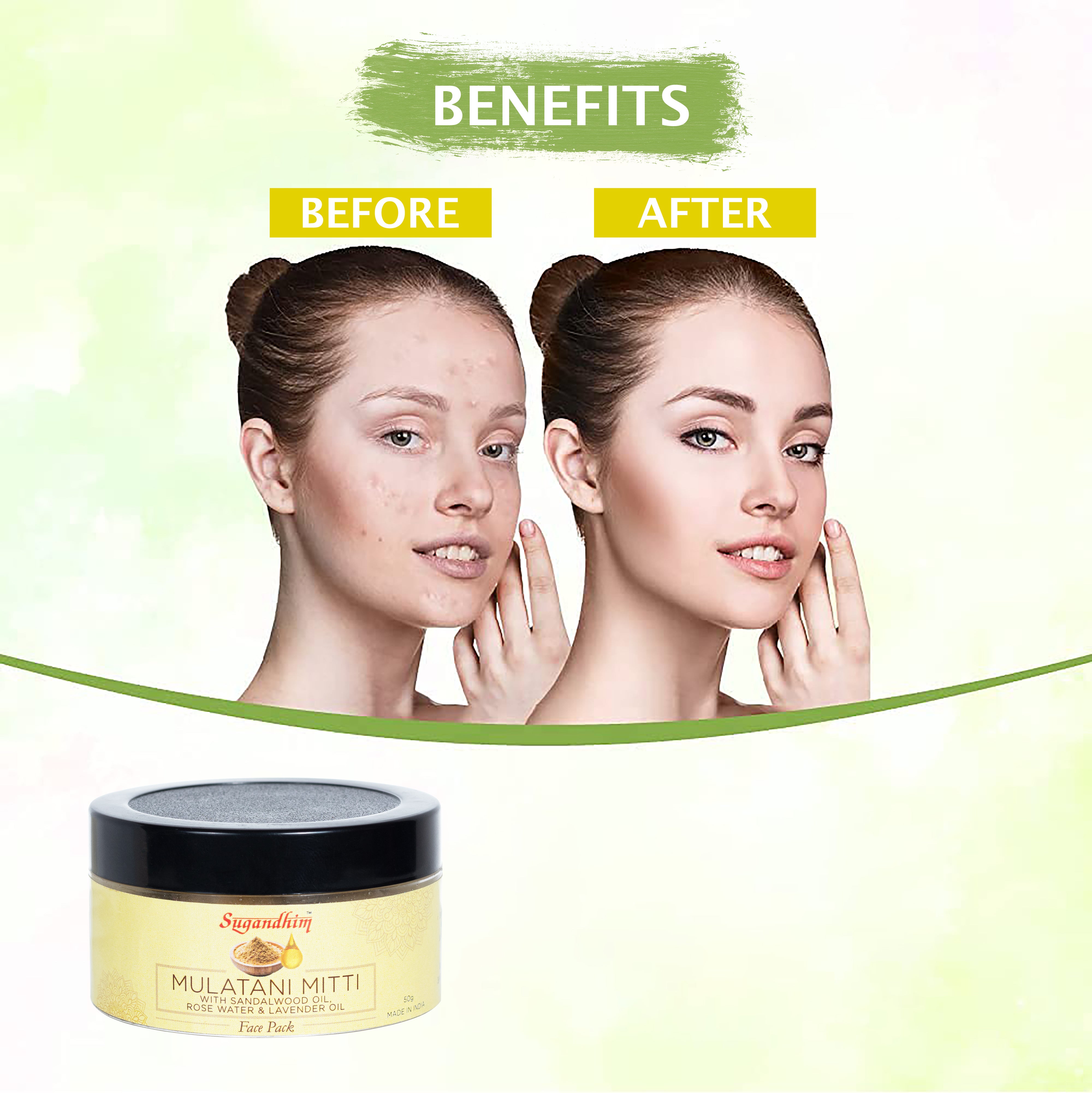 Face Cleansing - Multani Mitti Pack, Sand Pack & Rose Water Spray - 50gmsX2 & 100mlX1