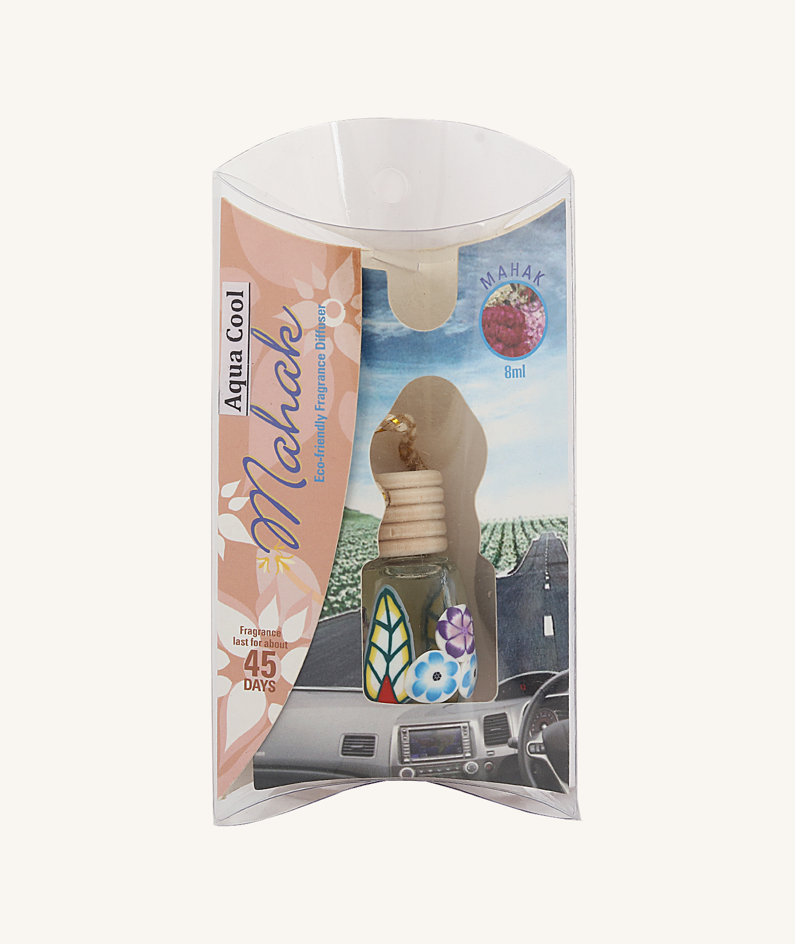 Aqua Cool Car Fragrance Designer Glass Pack