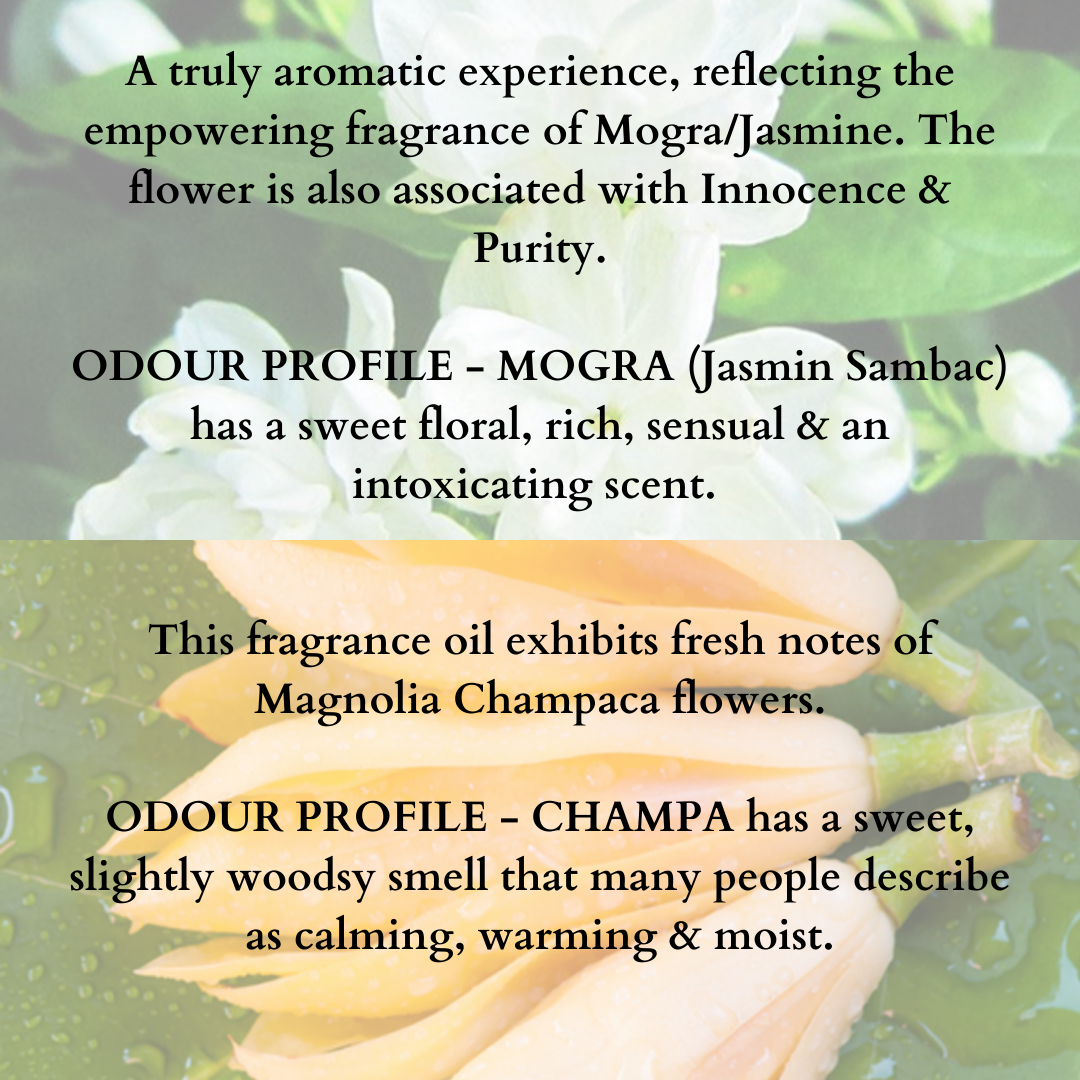 Reed Diffuser Indian Florals - Champa & Mogra fragrance - 100mlX2 + 5 Sticks in each