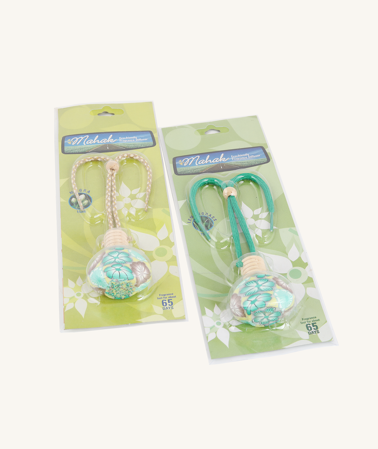 Mahak Mogra & Lemongrass Car Fragrances - 15mlX2