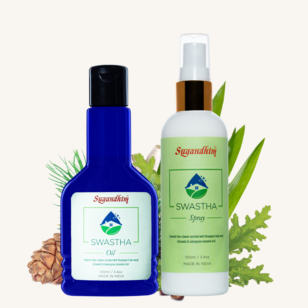Swastha Oil Floor Cleaner & Swastha Oil Spray - 100mlX100ml spray