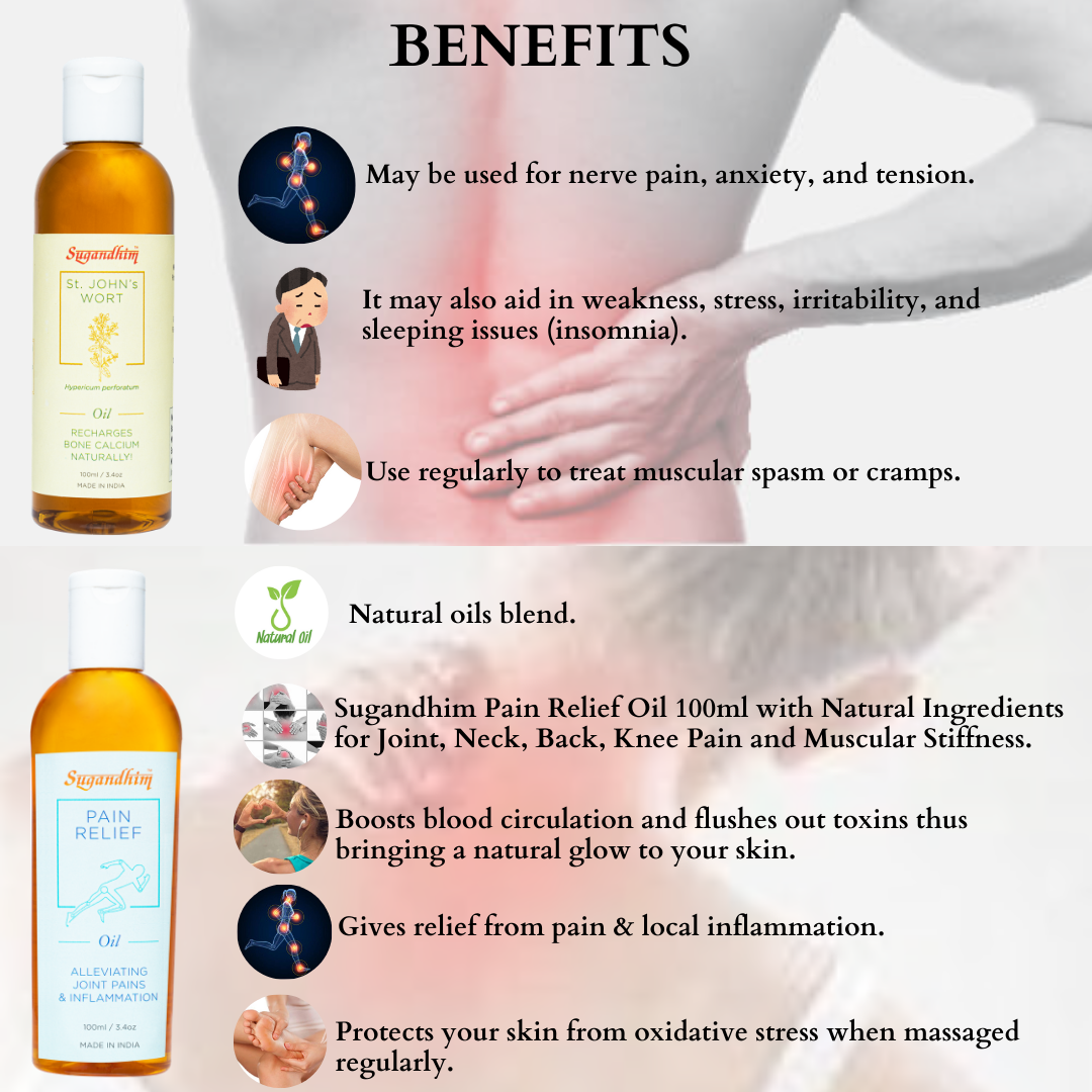 Healing Oil Pair (Pain Relief Oil & St. John Wort Oil) 100ml