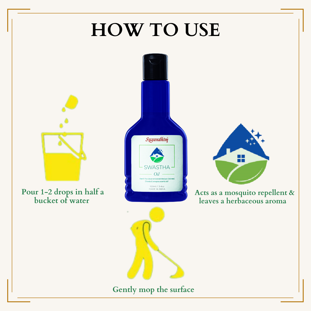 Swastha Oil Floor Cleaner & Swastha Oil Spray - 100mlX100ml spray