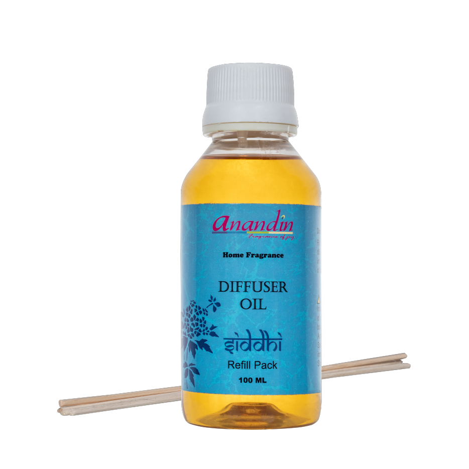 Anandin Diffuser Oil Refill - Siddhi/Charisma Fragrance - 100ml+5 Sticks