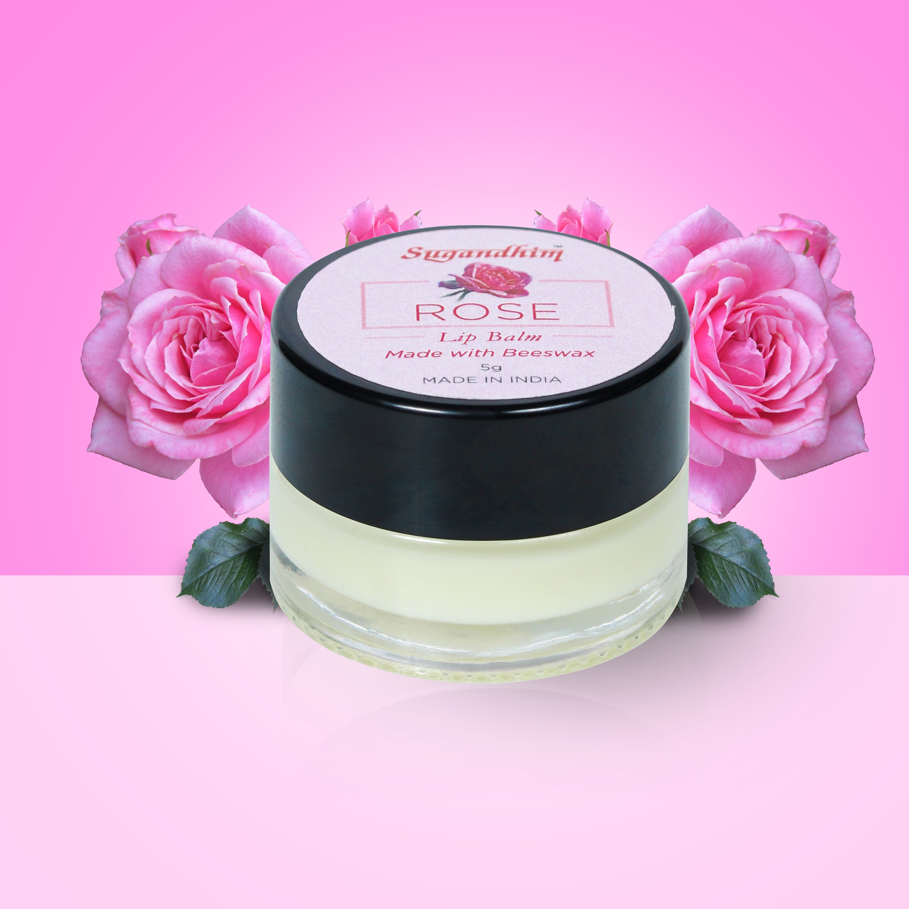 Natural Rose Wax with Beeswax Lip Balm - 5gms