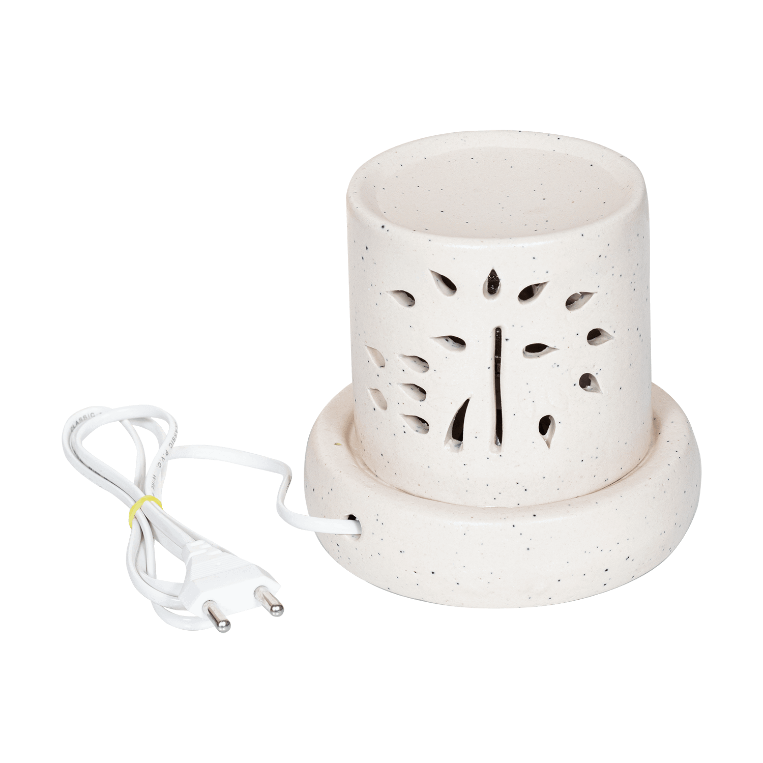 Electric Diffuser with 10ml Lemongrass Essential Oil - Cream Colour With Black Dots