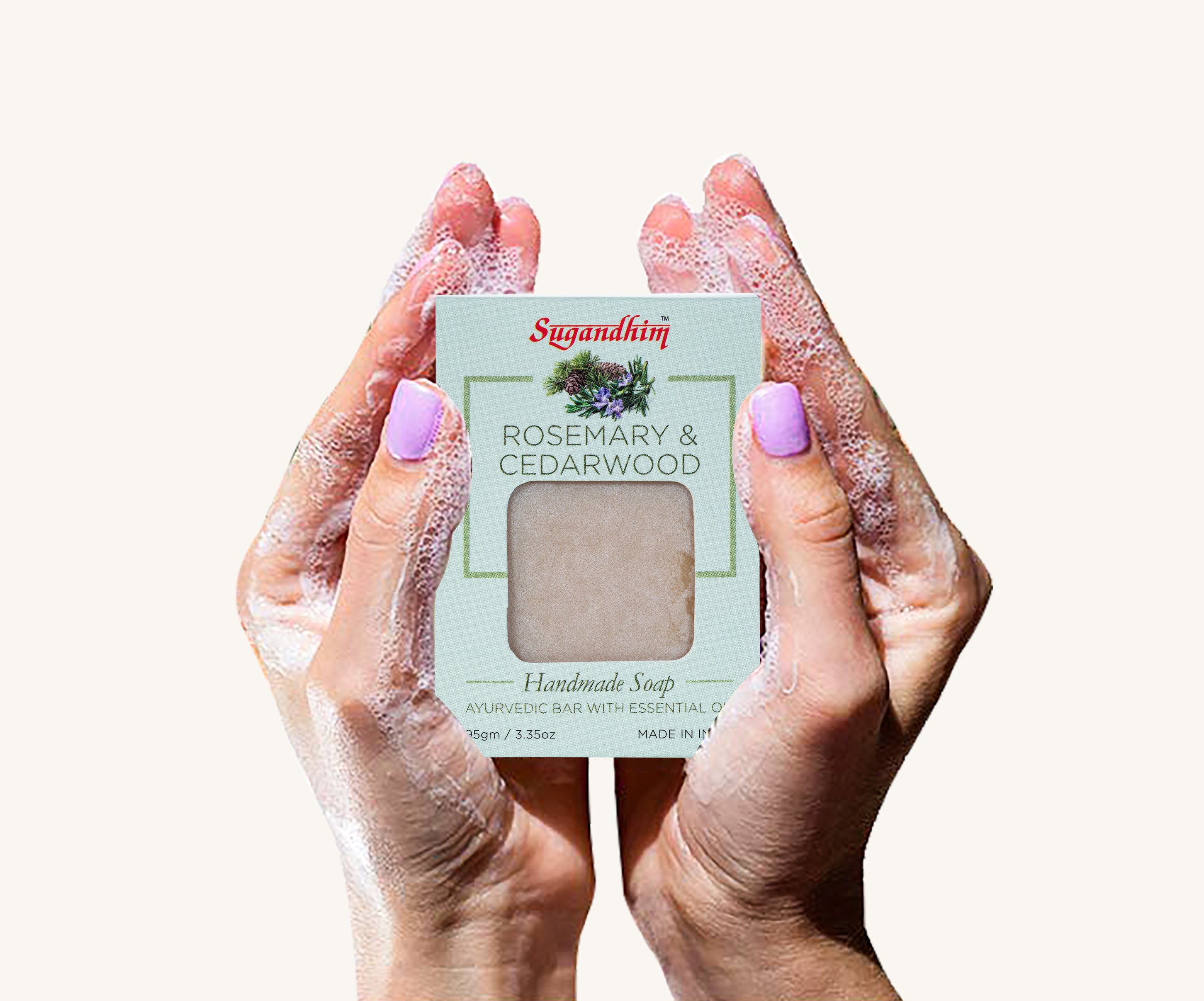 Handmade Soap Rosemary Cedarwood - 95gms