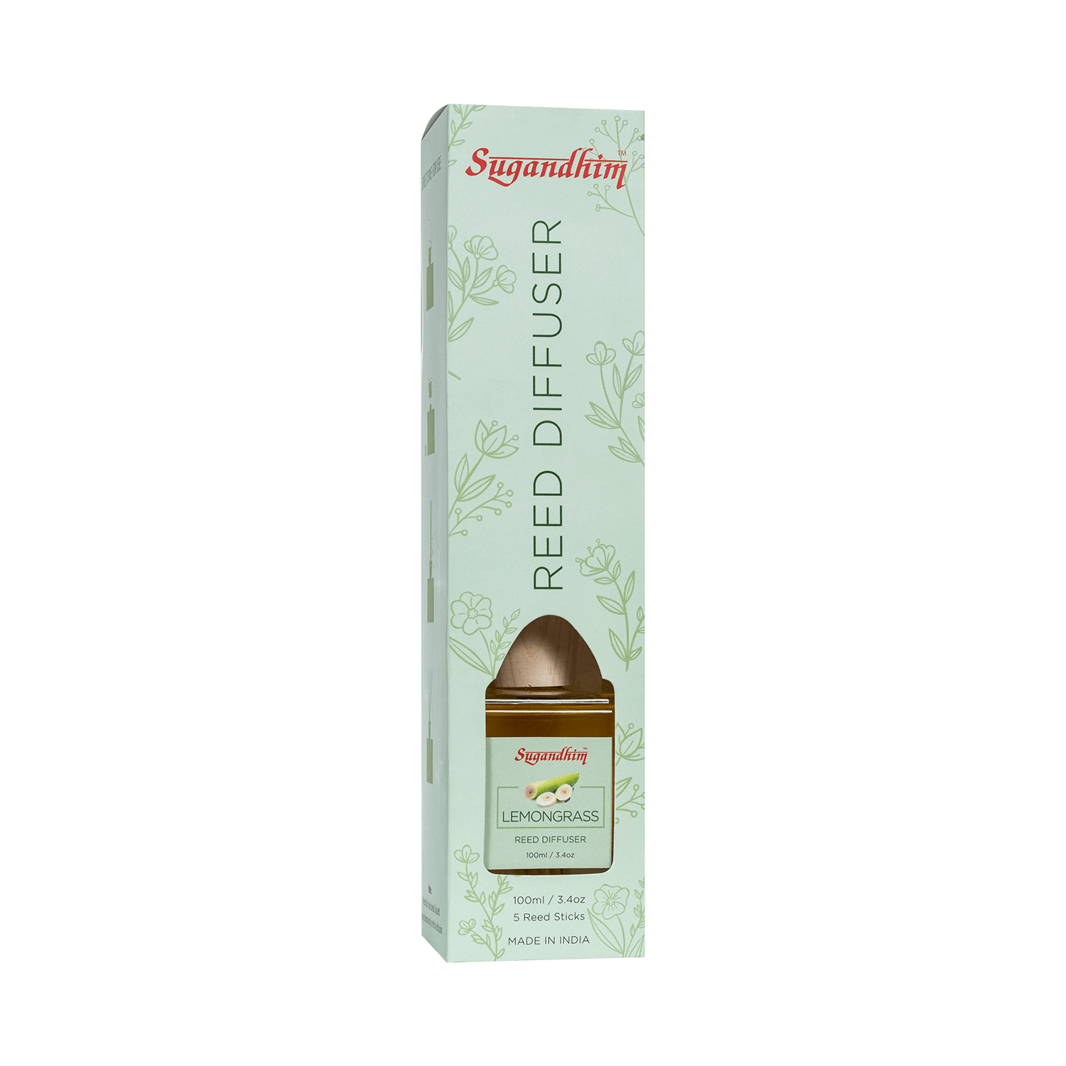 Reed Diffuser Lemongrass - 100ml + 5 Sticks