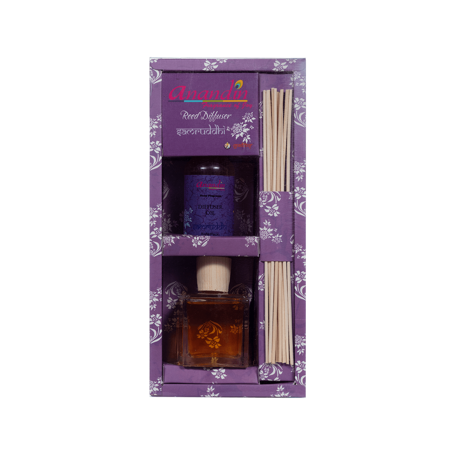 Anandin Reed Diffuser - Samruddhi/Blaze Fragrance - 200ml+10Sticks