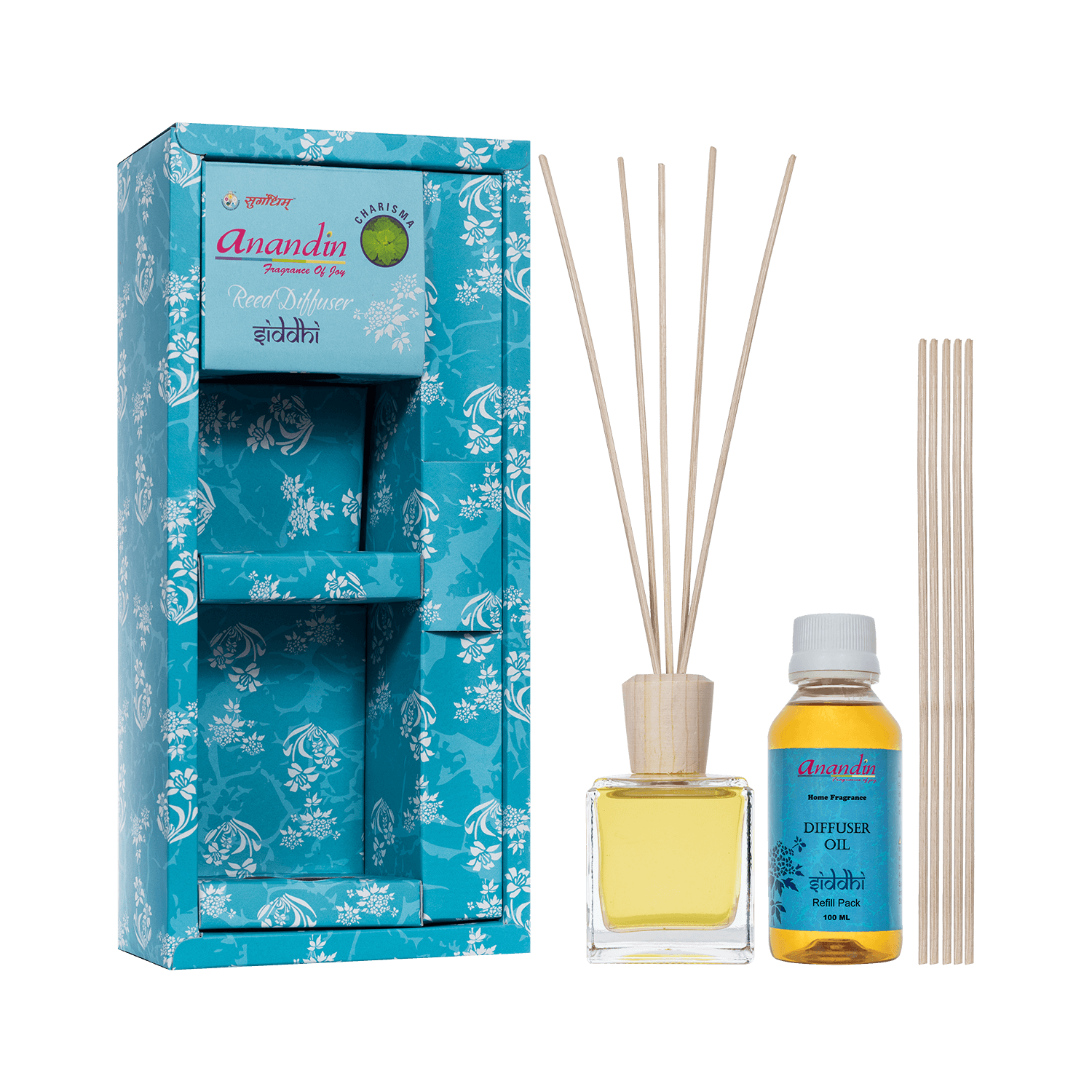 Anandin Reed Diffuser - Siddhi/Charisma Fragrance - 200ml+10Sticks