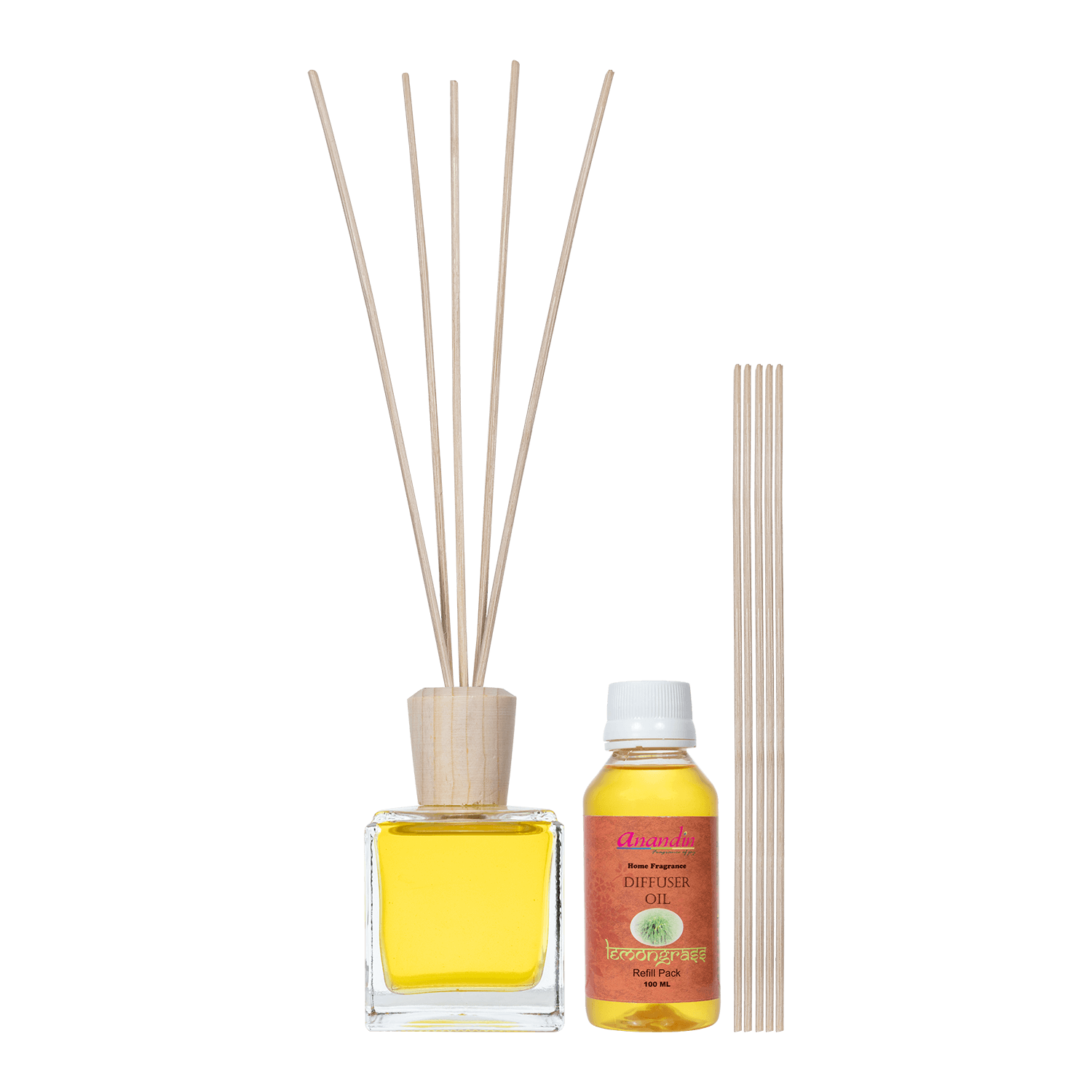 Anandin Reed Diffuser - Vriddhi/Lemongrass Fragrance