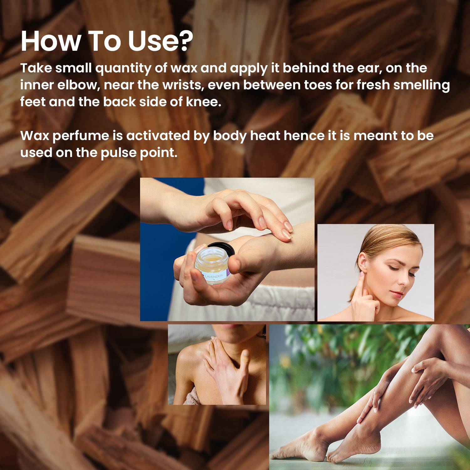 Solid Wax Perfume Sandalwood Fragrance - 5gms