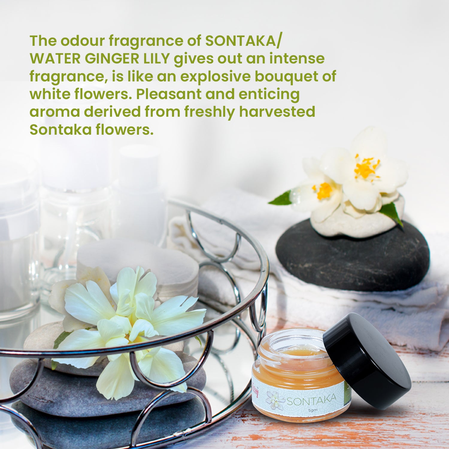 Solid Wax Perfume Sontaka Fragrance - 5gms