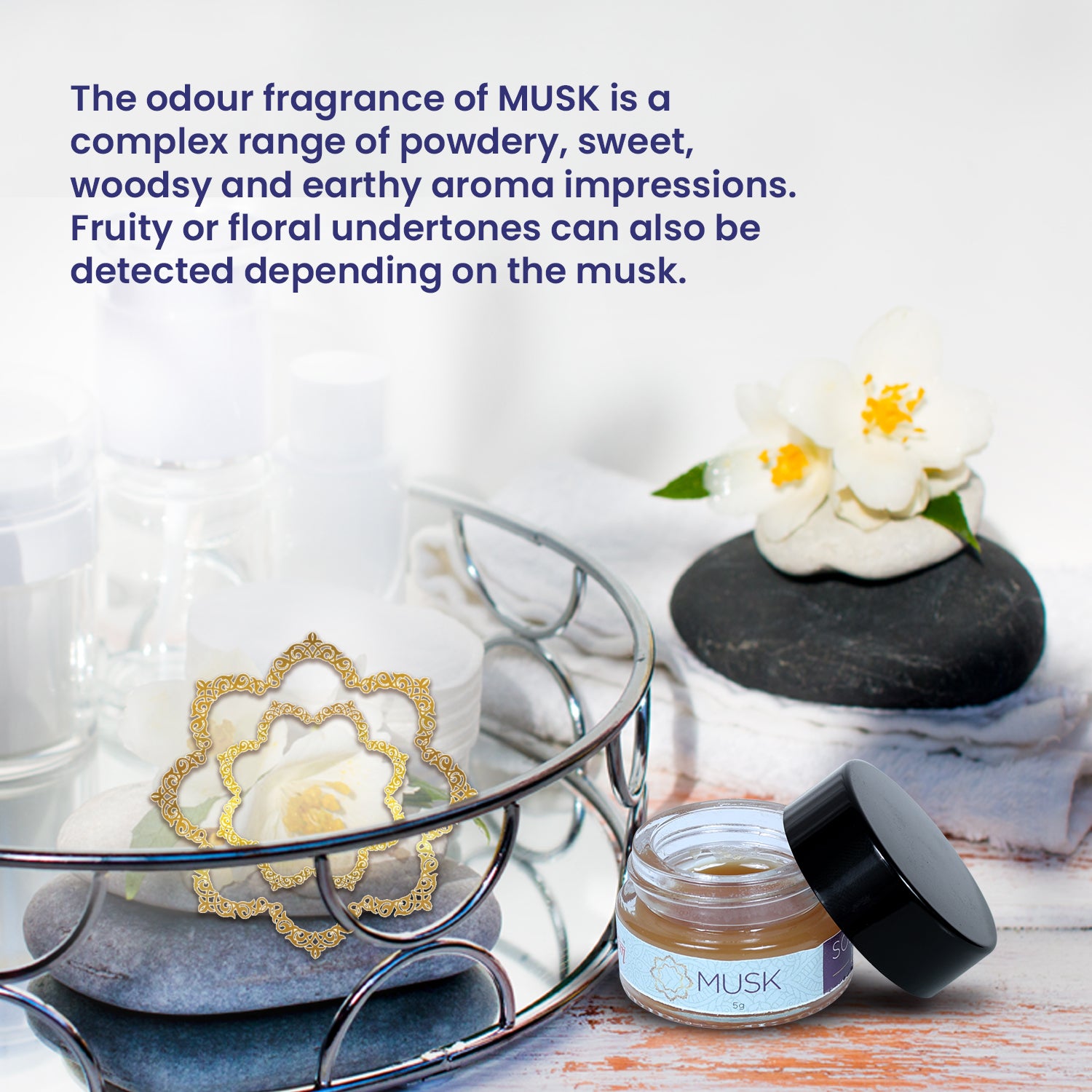 Solid Wax Perfume Musk Fragrance - 5gms