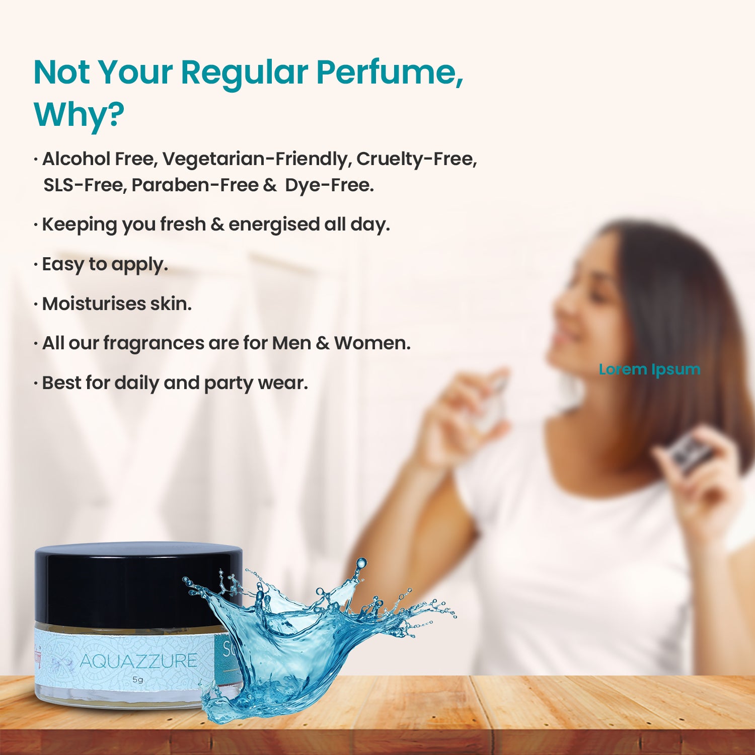 Solid Wax Perfume Aquazzure Fragrance - 5gms