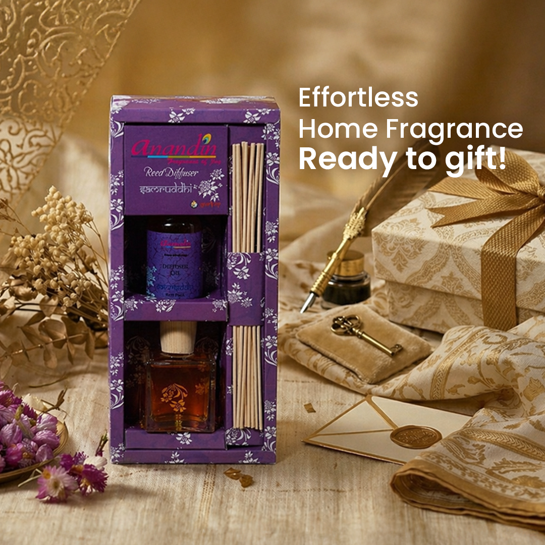 Anandin Reed Diffuser - Samruddhi/Blaze Fragrance - 200ml+10Sticks