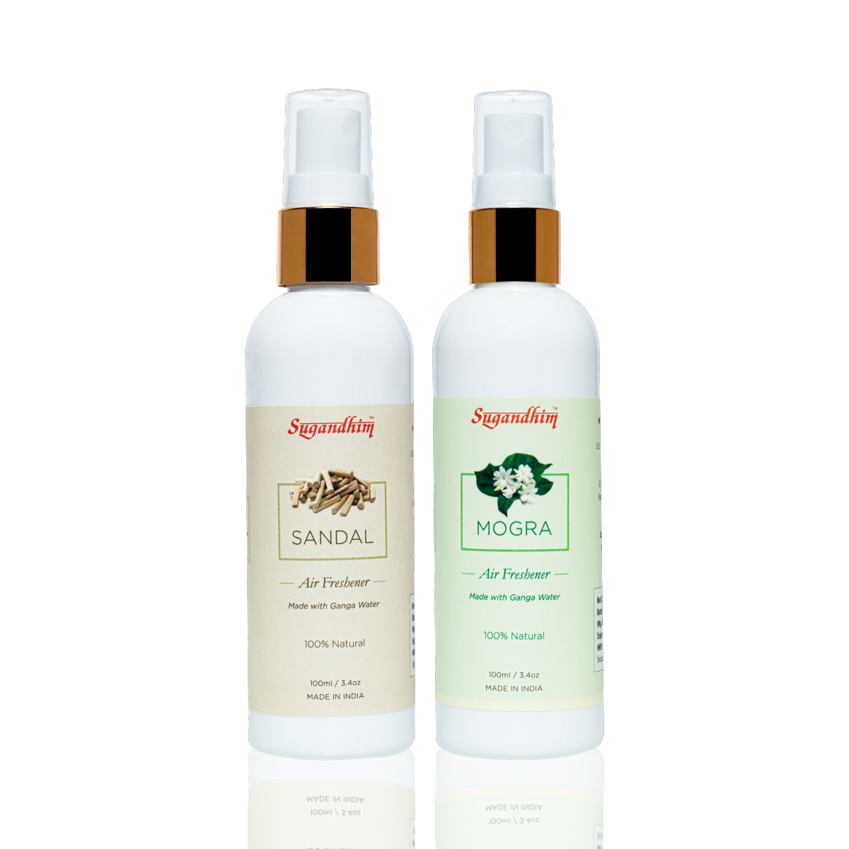 Air Freshner Spiritual Duo - Sandal & Mogra fragrances - 100mlX2