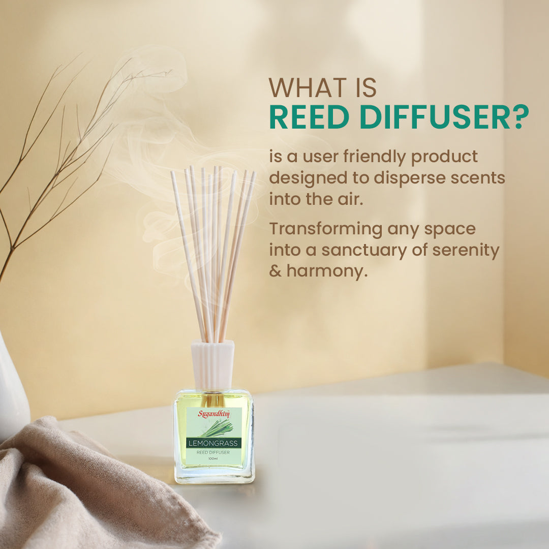 Reed Diffuser Lemongrass - 100ml + 5 Sticks