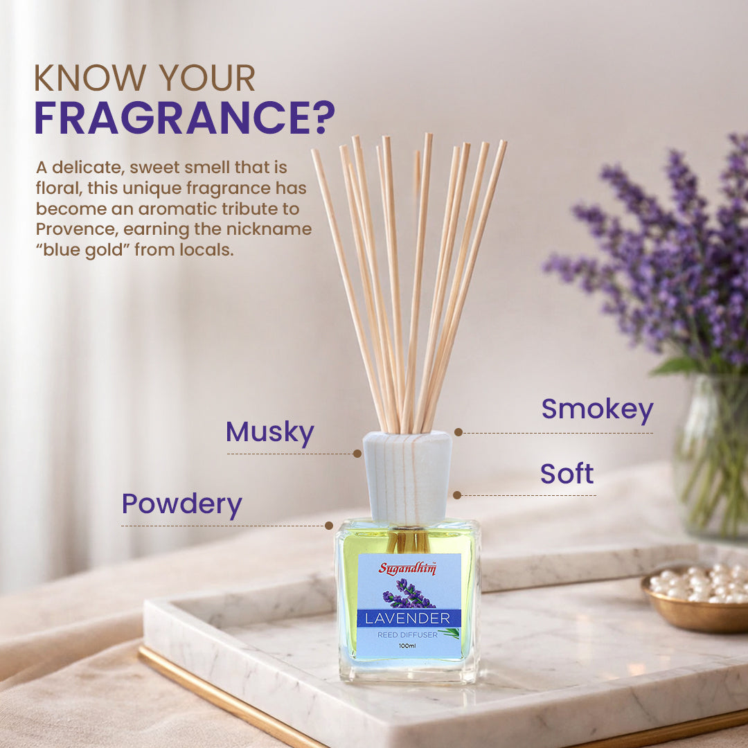Reed Diffuser Lavender - 100ml + 5 Sticks
