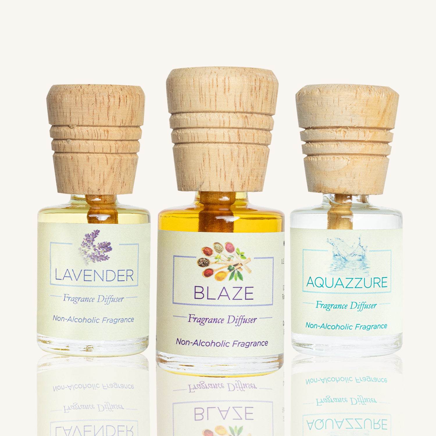 Fragrance Diffuser Zesty Trio - Lavender, Blaze, Aquazzure - 10mlX3