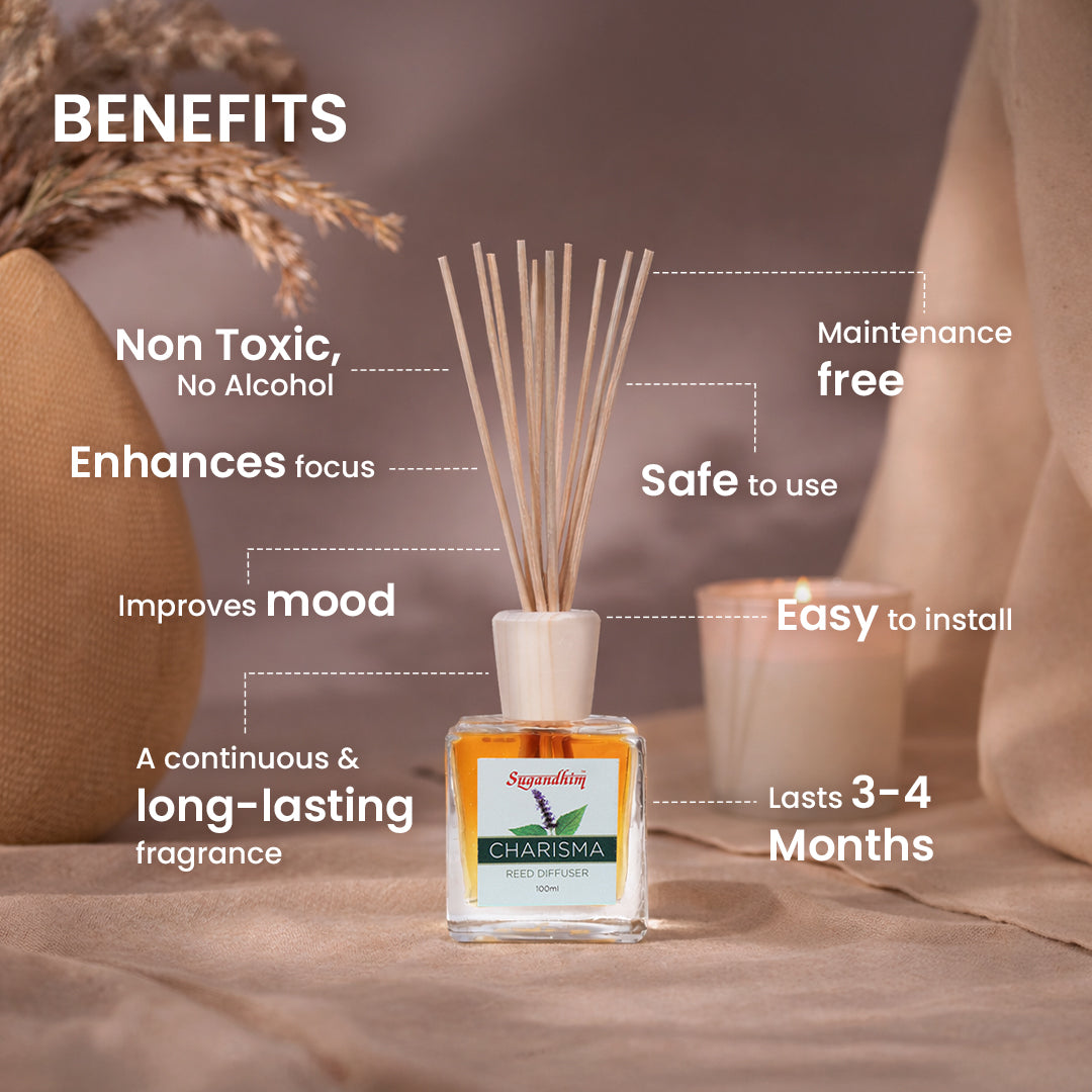 Reed Diffuser Charisma - 100ml + 5 Sticks