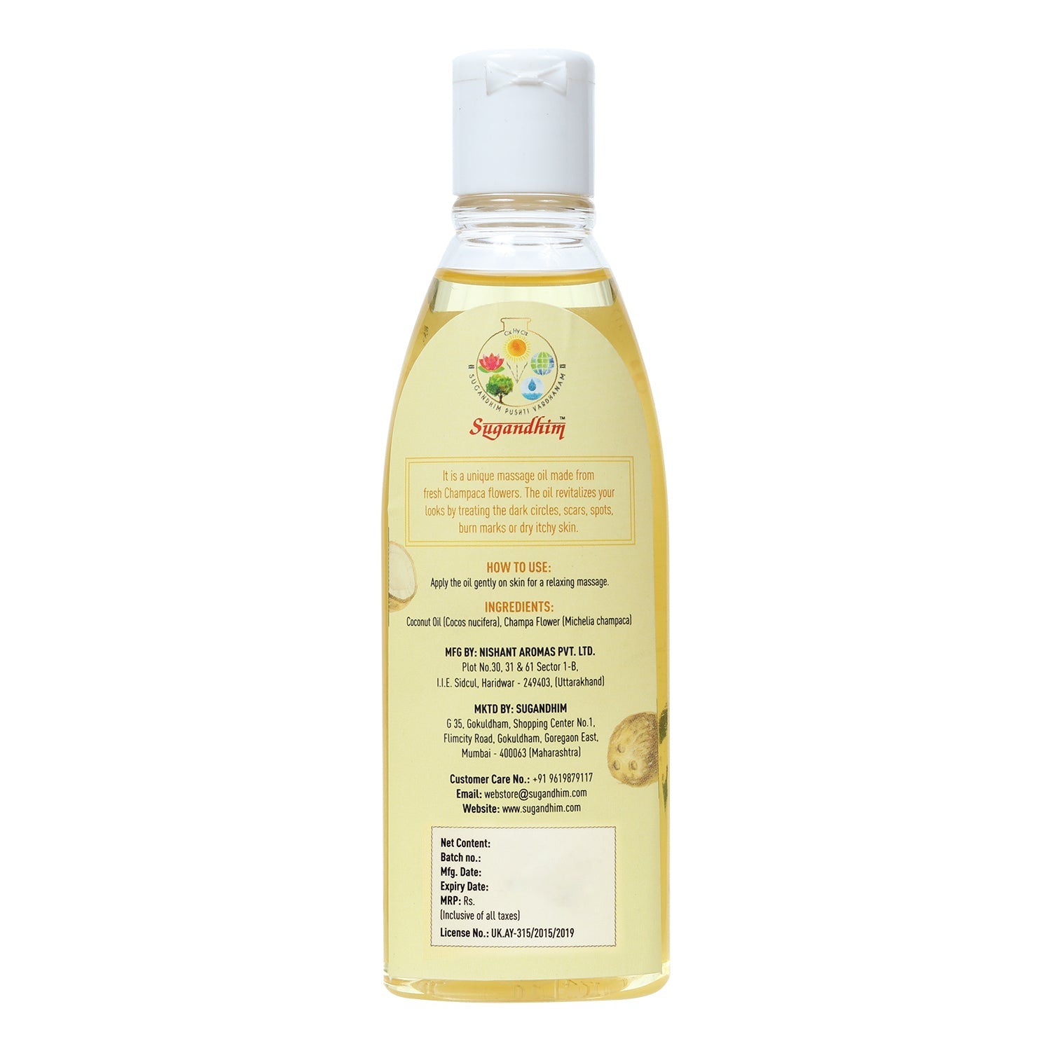 Champa in Coconut - Face and Body Massage Oil - 100ml