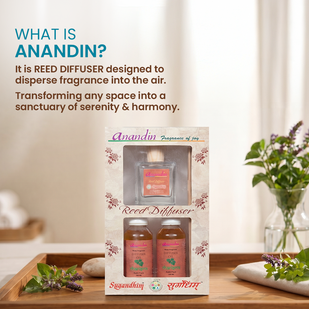 Anandin Reed Diffuser - Charisma Fragrance - 200ml + 10 Sticks