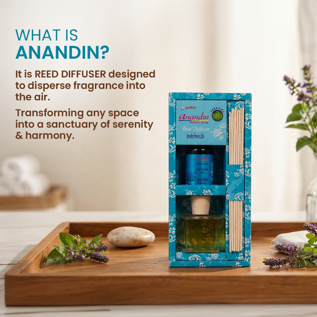 Anandin Reed Diffuser - Siddhi/Charisma Fragrance - 200ml+10Sticks