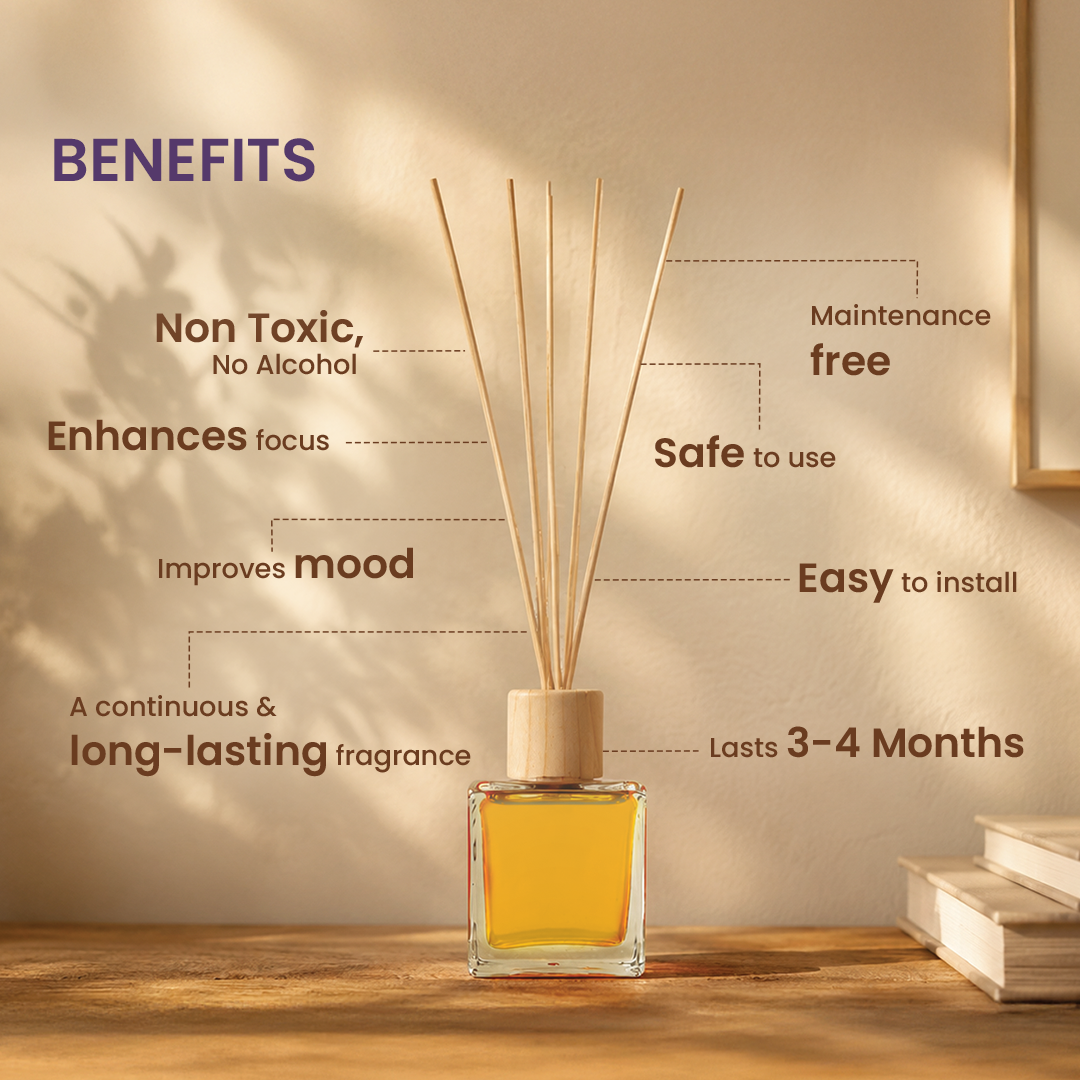 Anandin Reed Diffuser - Samruddhi/Blaze Fragrance - 200ml+10Sticks
