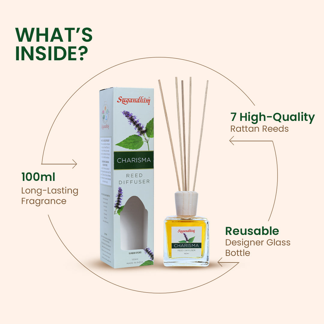 Reed Diffuser Charisma - 100ml + 5 Sticks