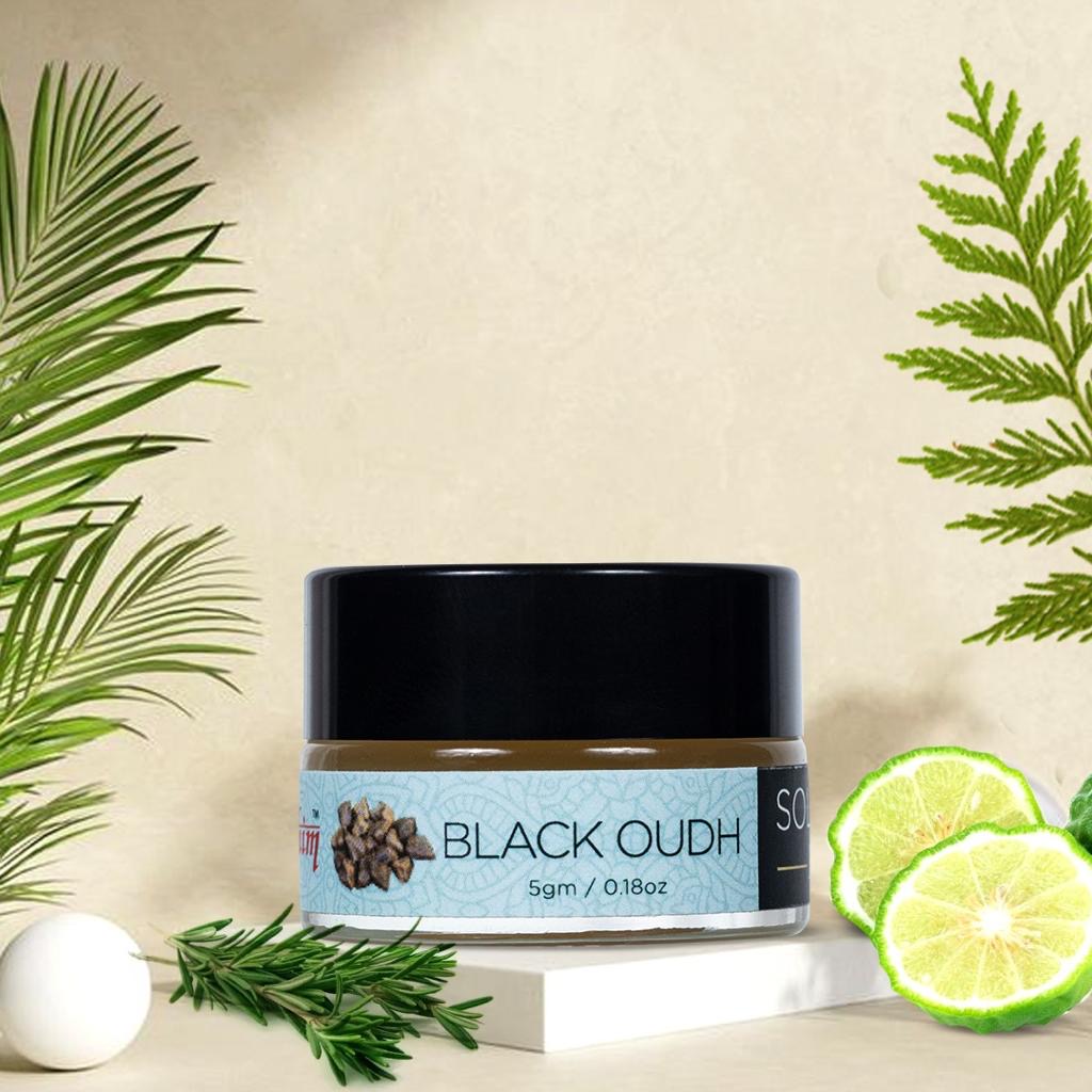 Solid Wax Perfume Black Oudh Fragrance - 5gms