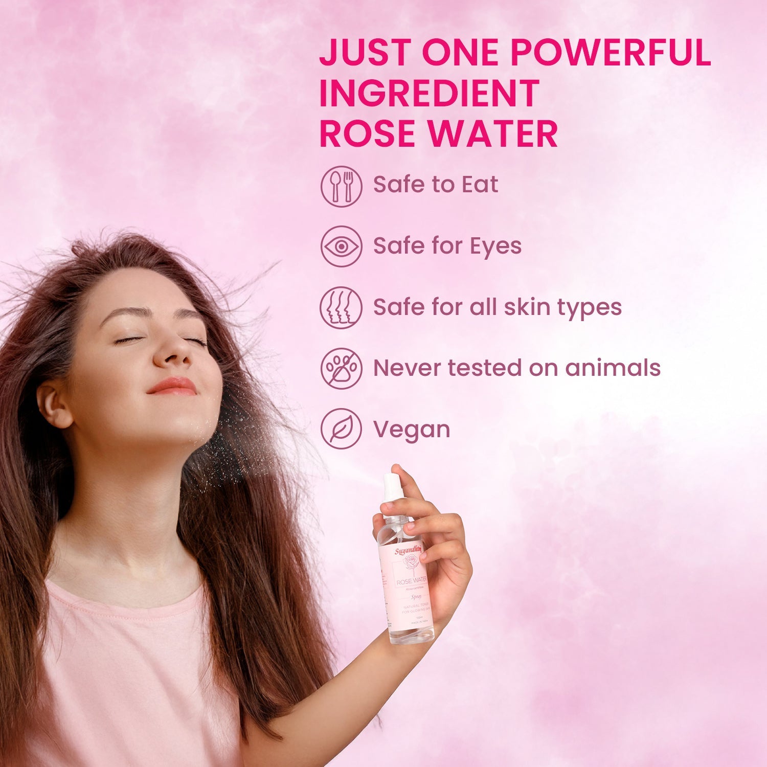 Rose Water Spray or Face Mist - 100ml