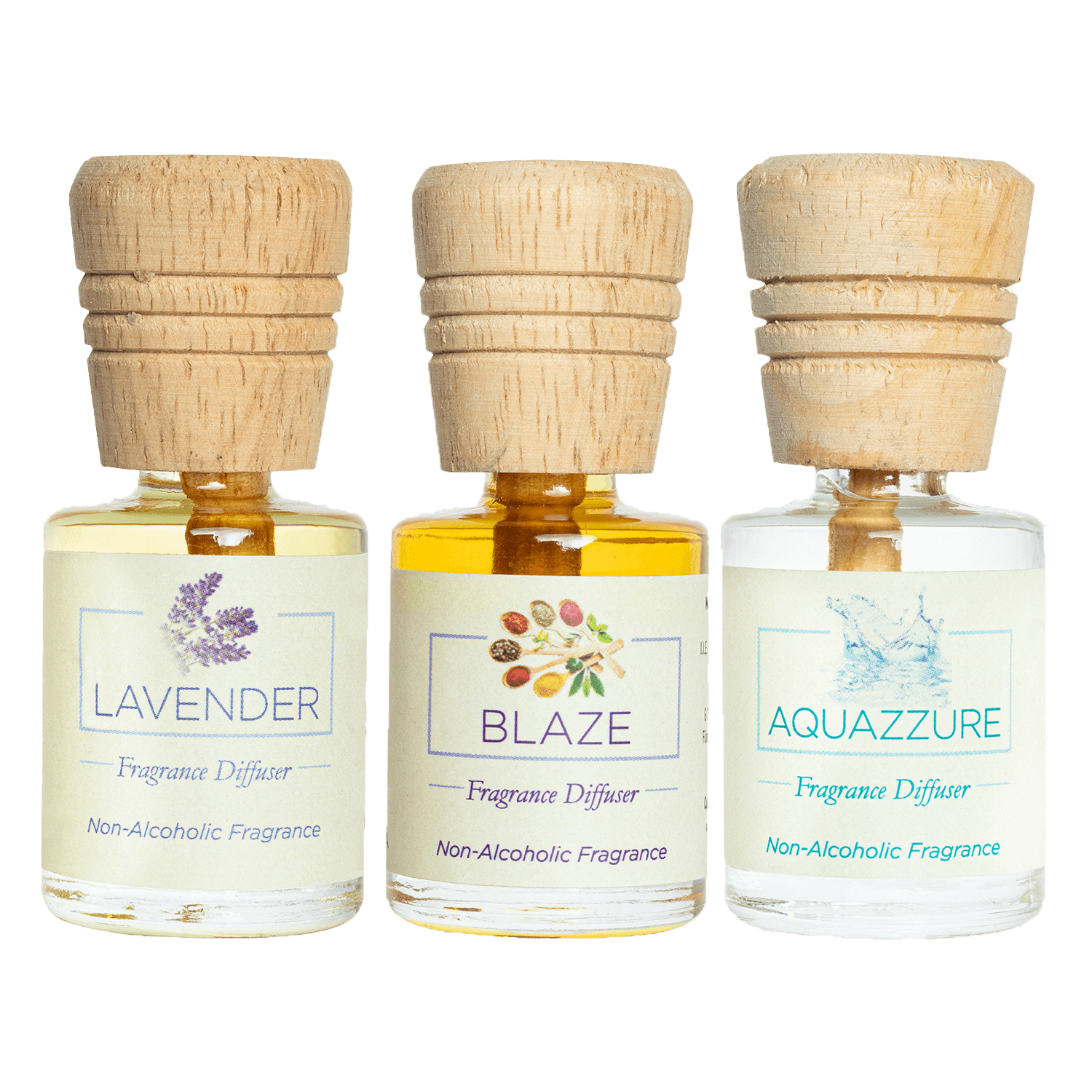 Fragrance Diffuser Zesty Trio - Lavender, Blaze, Aquazzure - 10mlX3