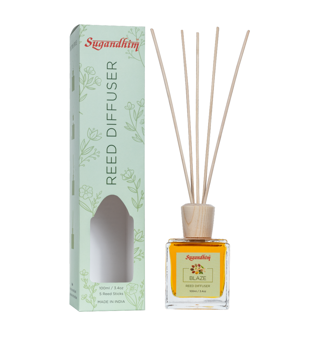 Reed Diffuser Blaze - 100 ml + 5 Sticks