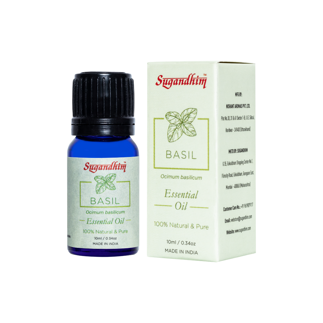 Basil Essential Oil (10 ml) - Sugandhim